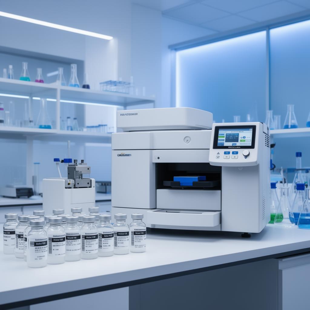 Analytical laboratory equipment used during quality review