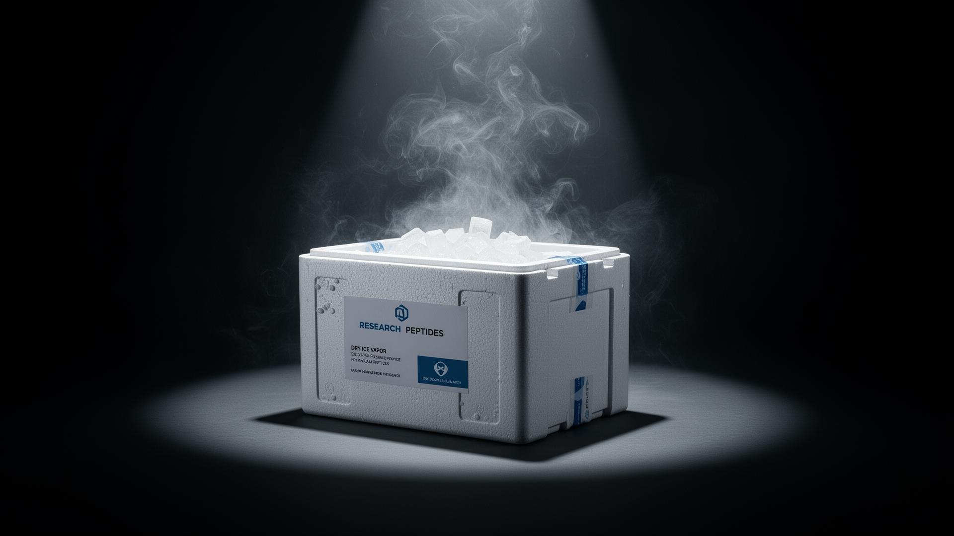 Insulated cold-chain shipping container with dry-ice vapor